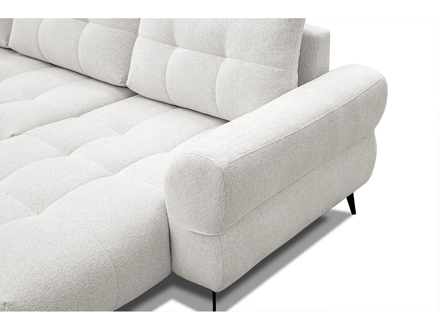 SALVINI Ecksofa 4-Sitzer rechts, perlweiß