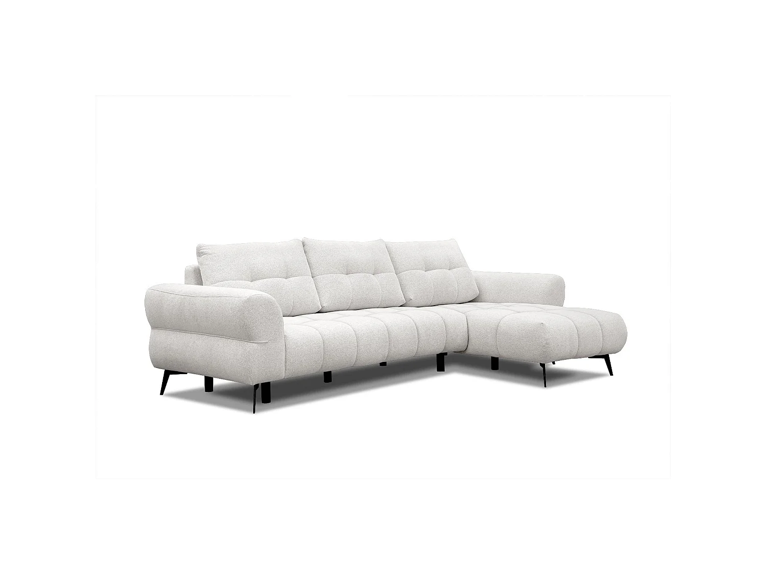 SALVINI Ecksofa 4-Sitzer rechts, perlweiß