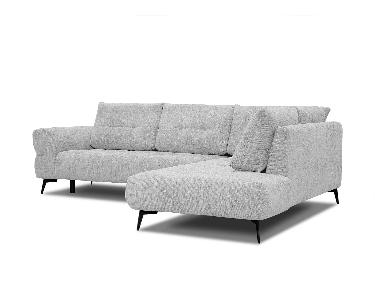 SALVINI Ecksofa 5-Sitzer rechts, hellgrau