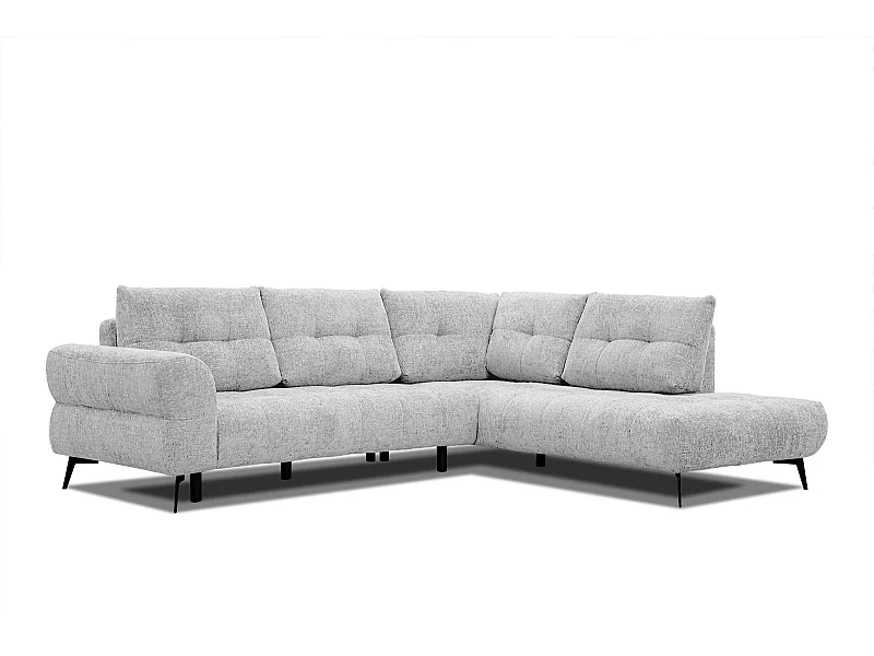 SALVINI Ecksofa 5-Sitzer rechts, hellgrau