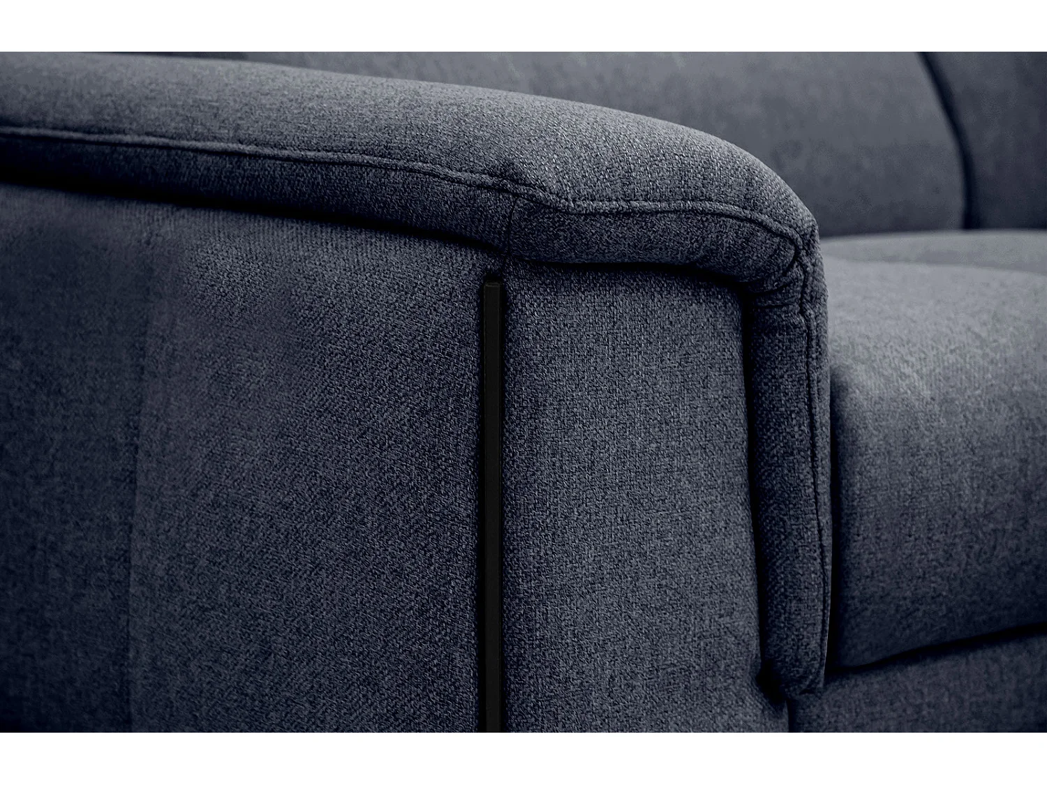 Canapé XXL droit 3 places tissu bleu foncé MATERA