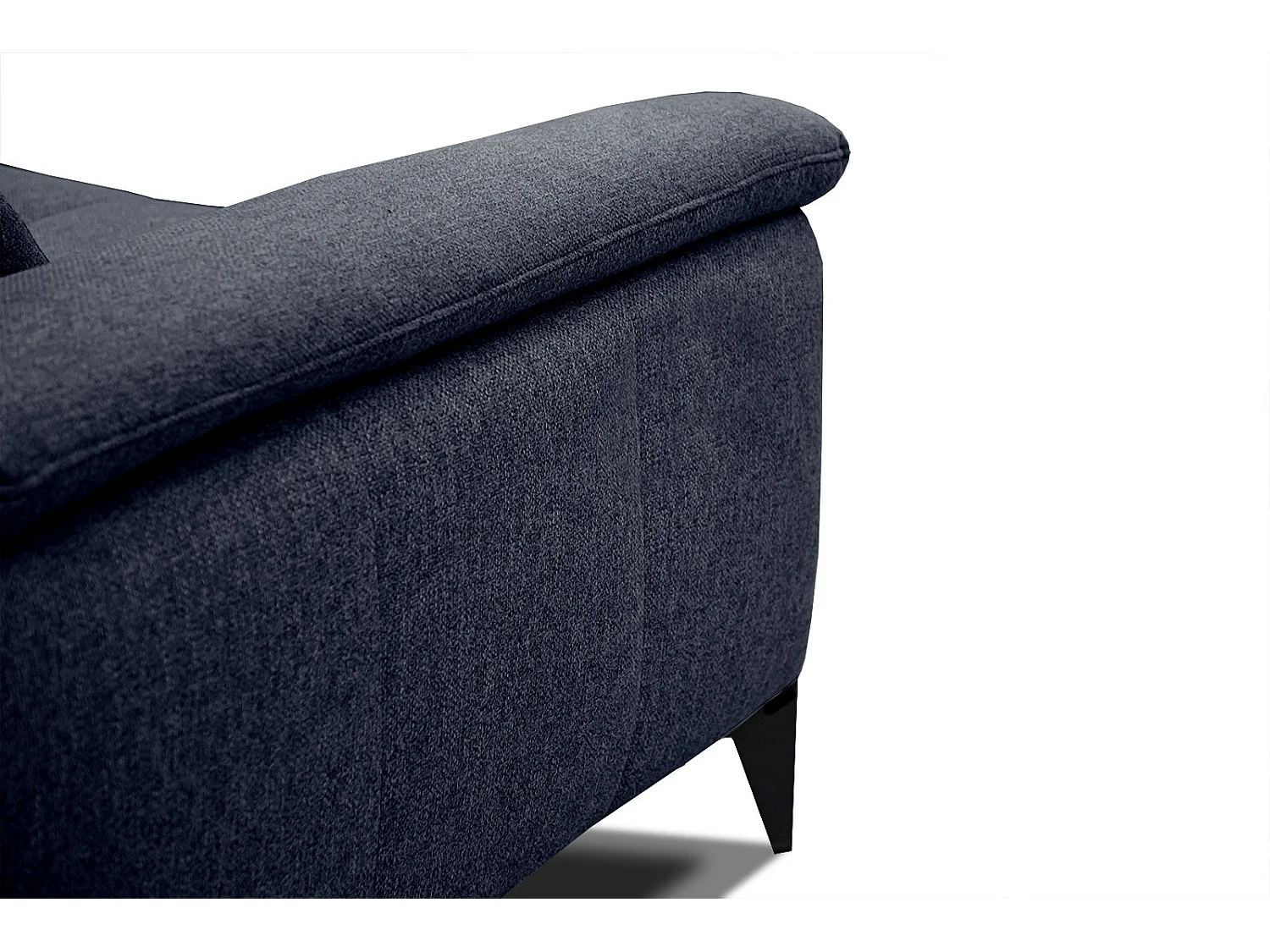 MATERA Sofa 3-Sitzer mit verstellbare Kopfstützen, marineblau
