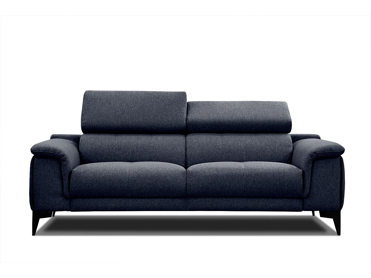 MATERA Sofa 3-Sitzer mit verstellbare Kopfstützen, marineblau