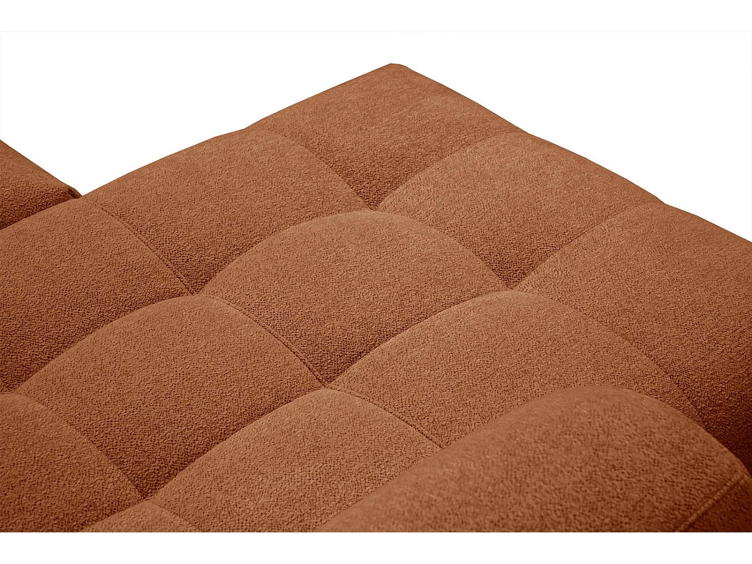 SALVINI Ecksofa 4-Sitzer links, dunkelorange