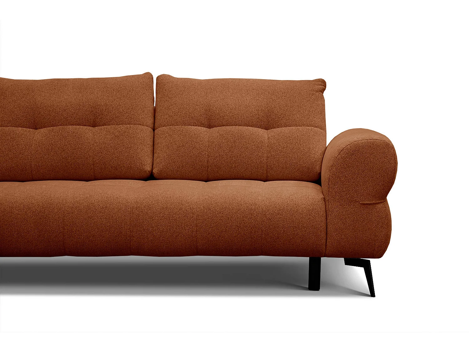 SALVINI Ecksofa 4-Sitzer links, dunkelorange