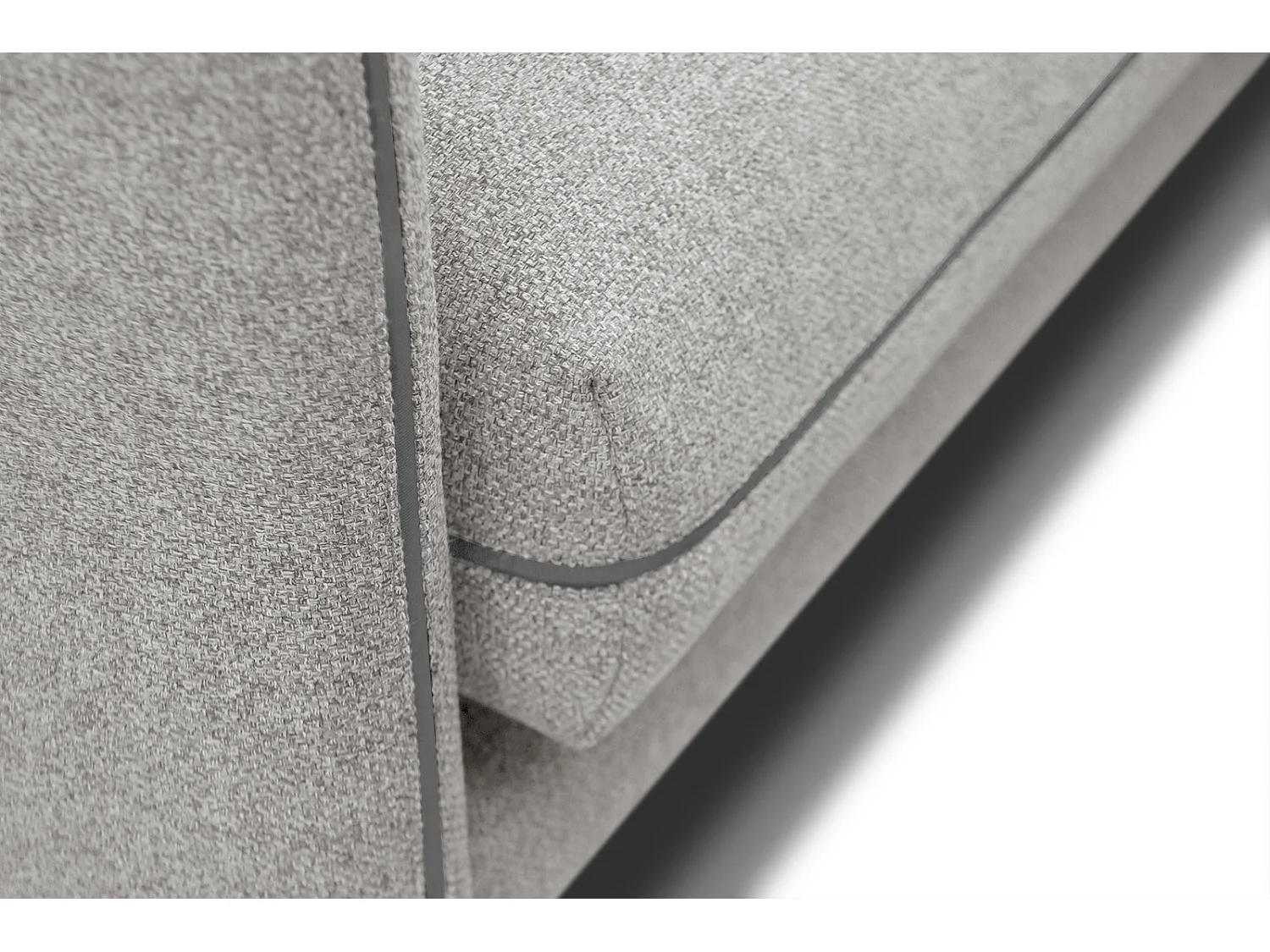 SOGEL Ecksofa 4-Sitzer rechts, hellgrau