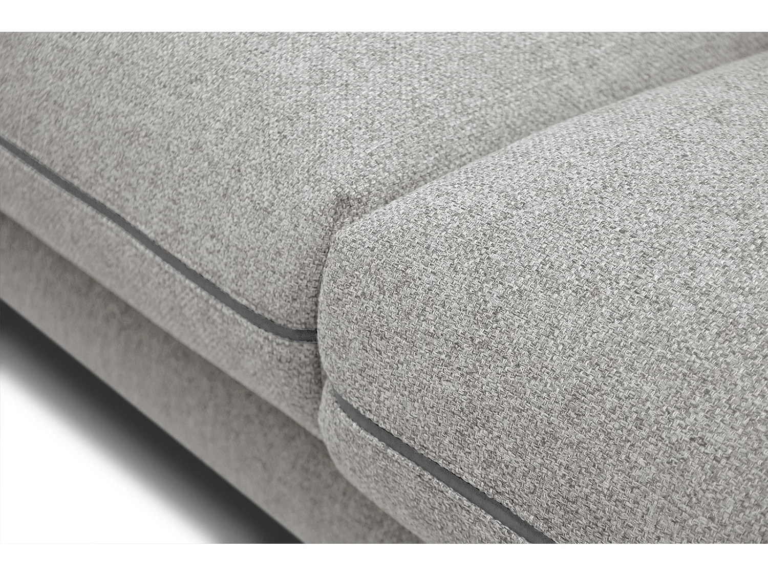 SOGEL Ecksofa 4-Sitzer rechts, hellgrau