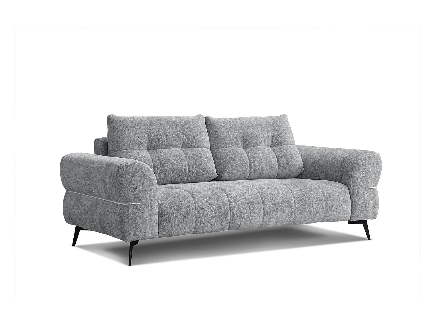 Canapé Salvini 3 places tissu gris moyen