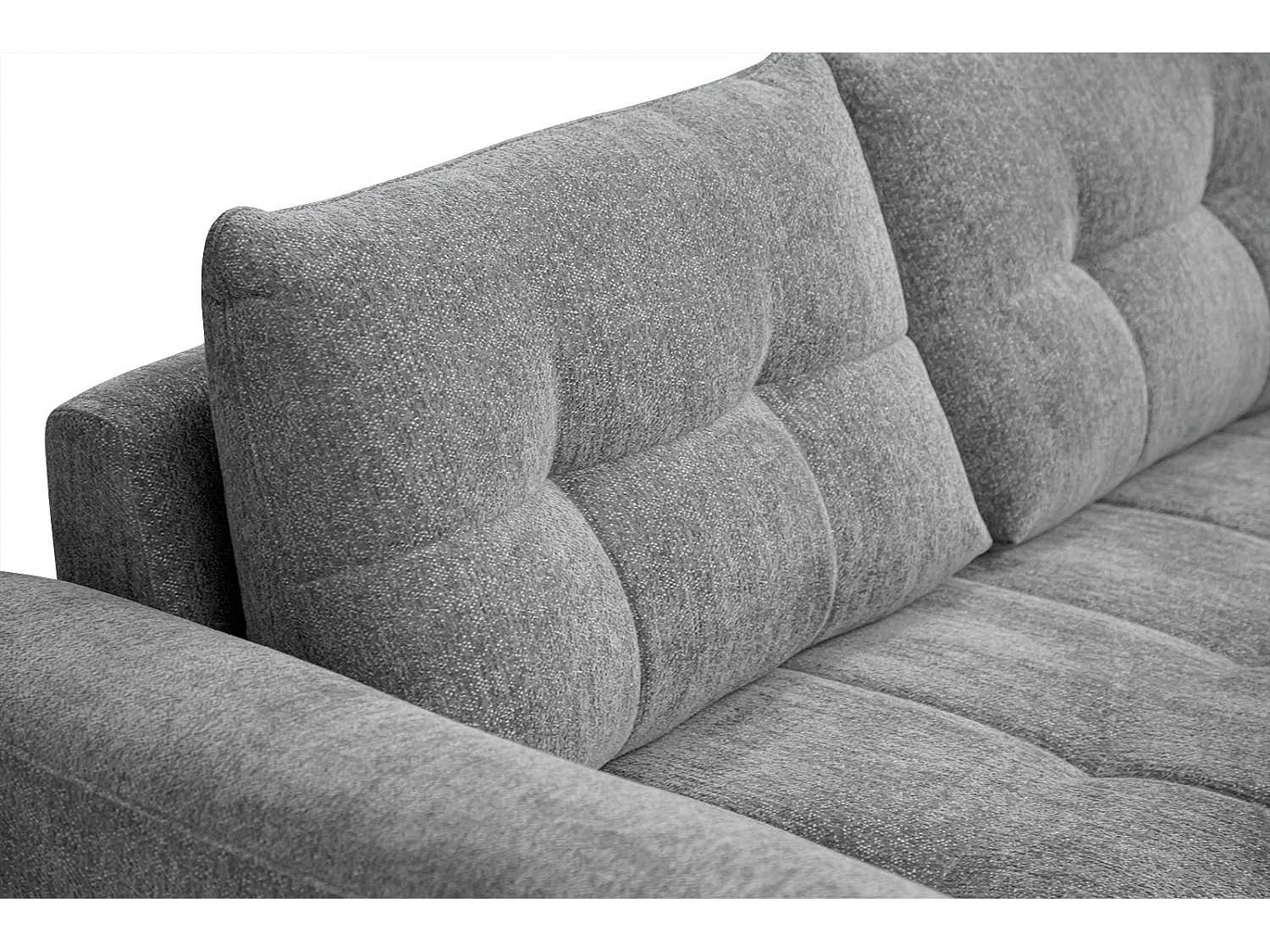 Canapé Salvini 3 places tissu gris moyen