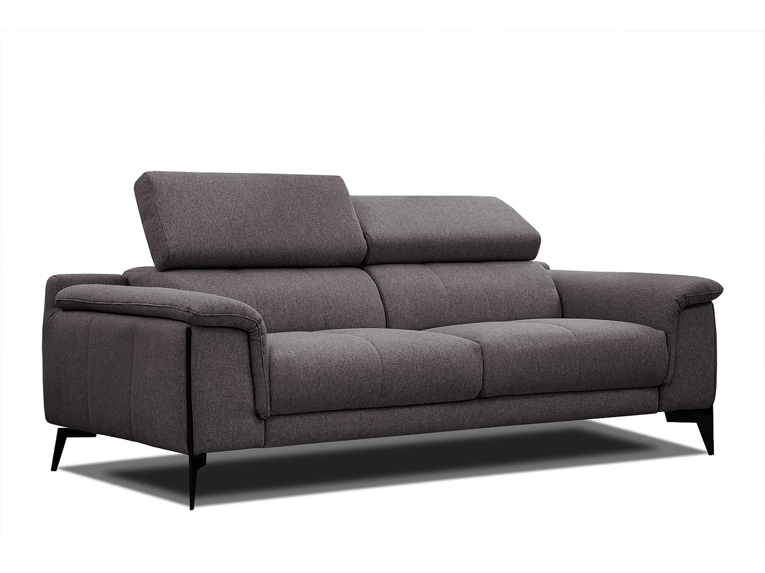 MATERA Sofa 3-Sitzer mit verstellbare Kopfstützen, graphit