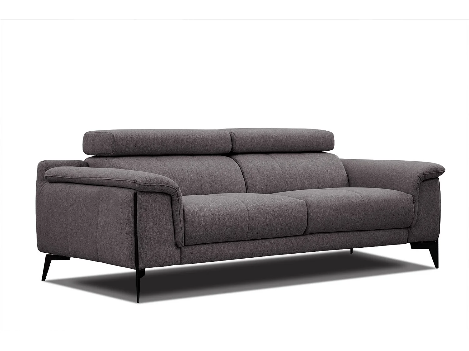 MATERA Sofa 3-Sitzer mit verstellbare Kopfstützen, graphit
