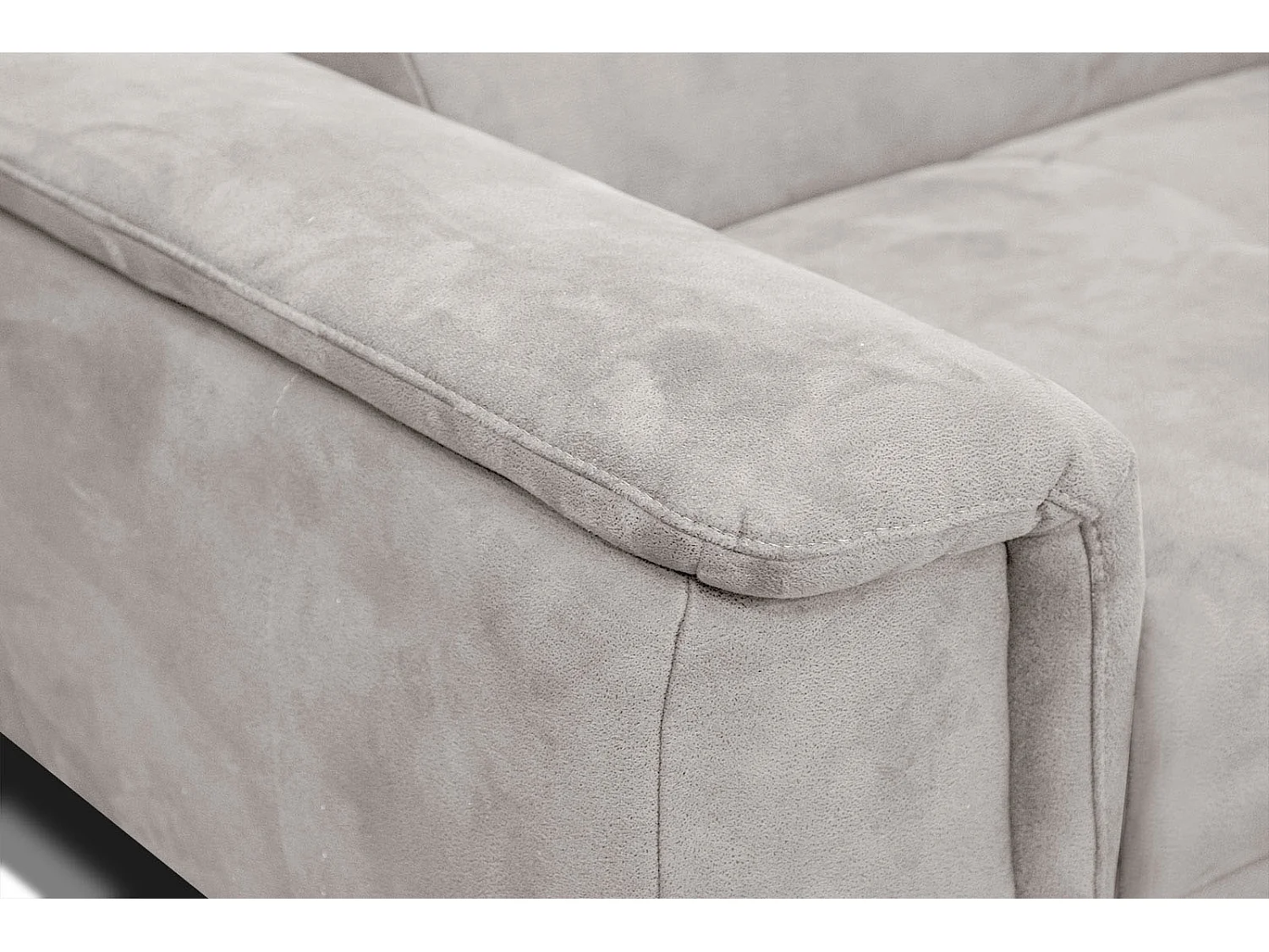 FIERO Ecksofa 4-Sitzer rechts mit verstellbare Kopfstützen, ecru