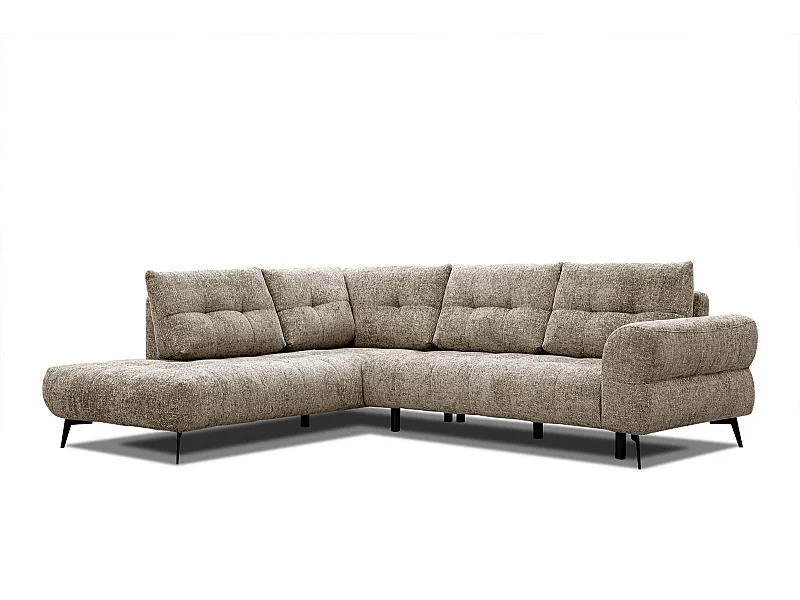 SALVINI Ecksofa 5-Sitzer links, taupe
