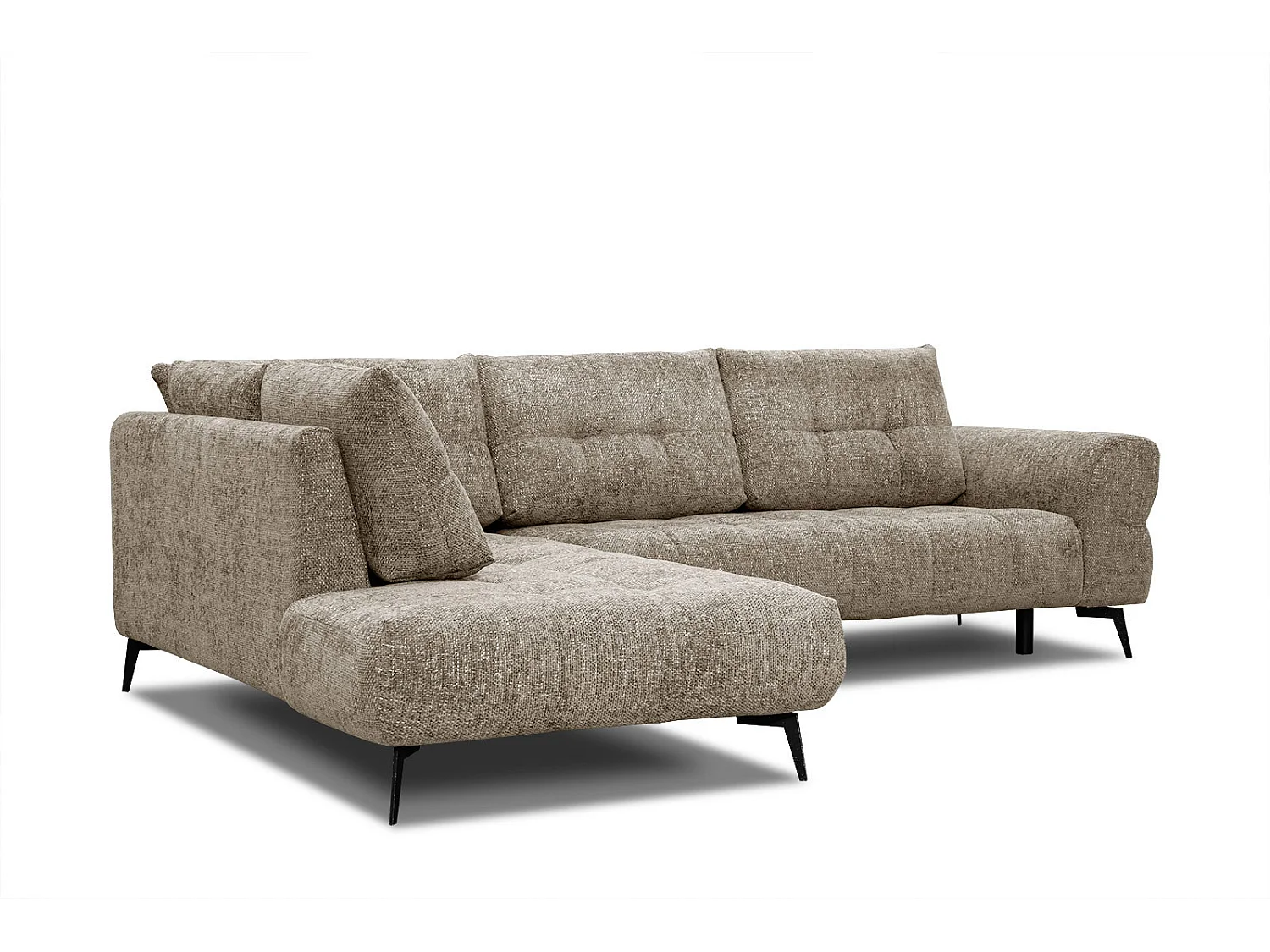 SALVINI Ecksofa 5-Sitzer links, taupe