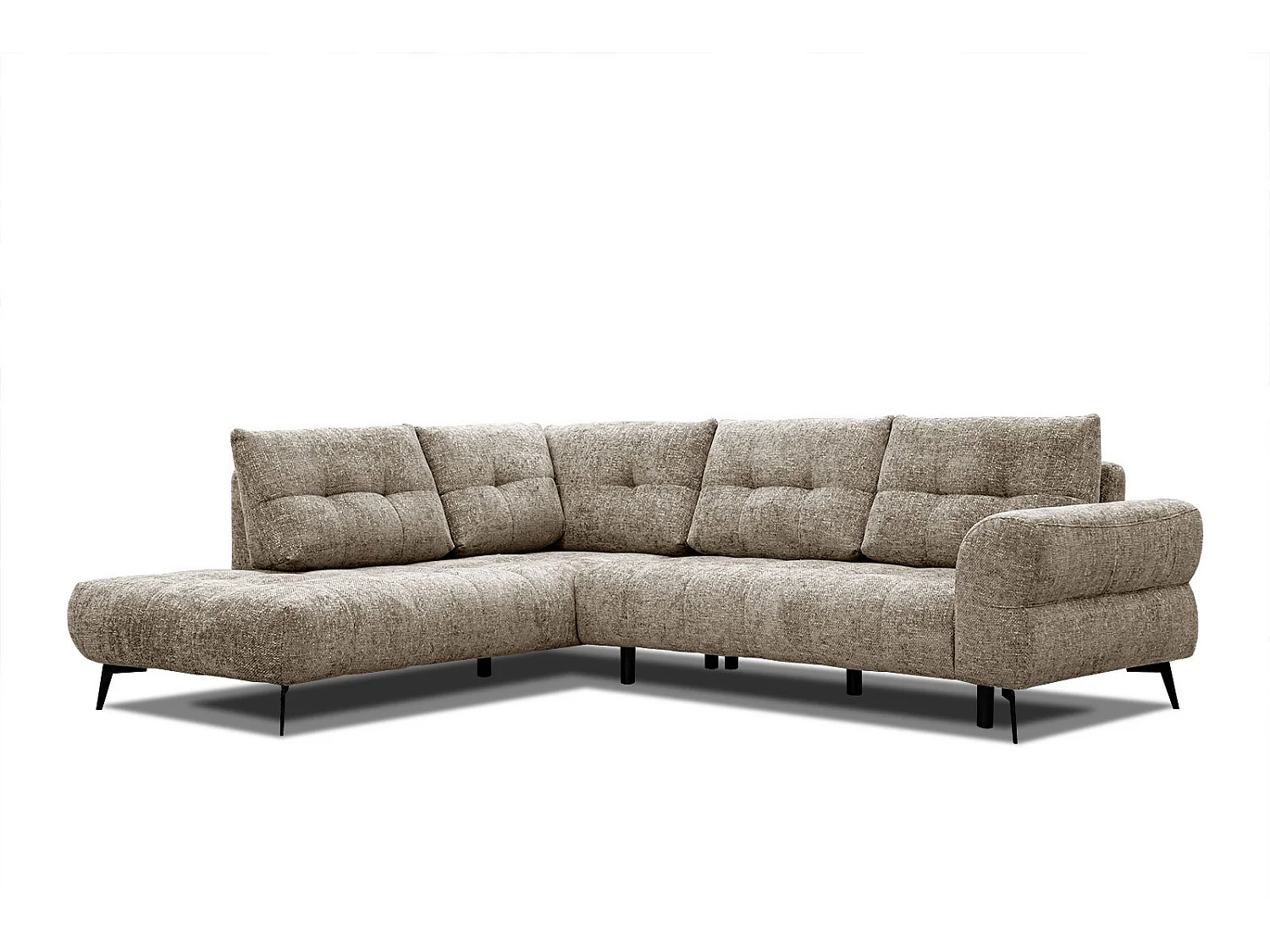 SALVINI Ecksofa 5-Sitzer links, taupe