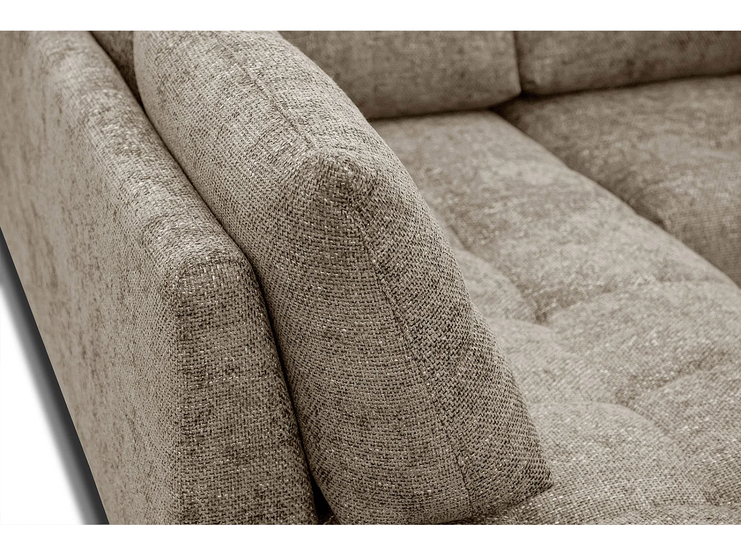 SALVINI Ecksofa 5-Sitzer links, taupe