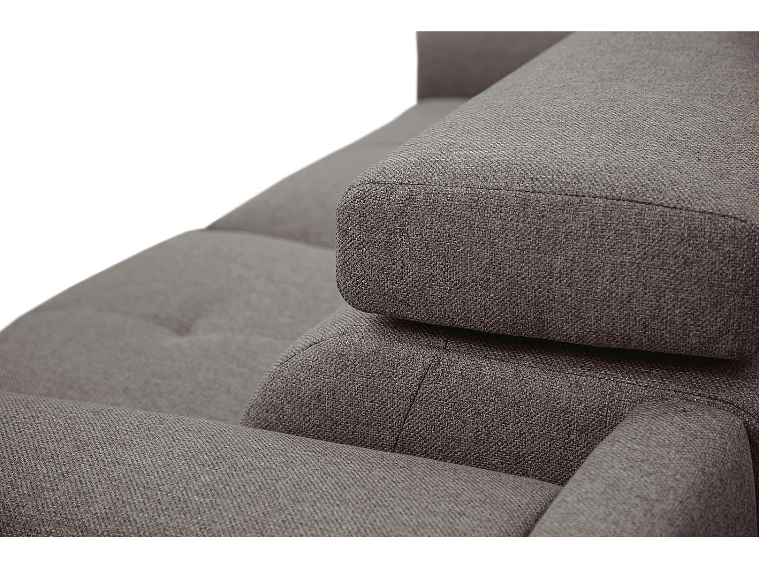 MATERA Sofa 3-Sitzer mit verstellbare Kopfstützen, dunkelbraun
