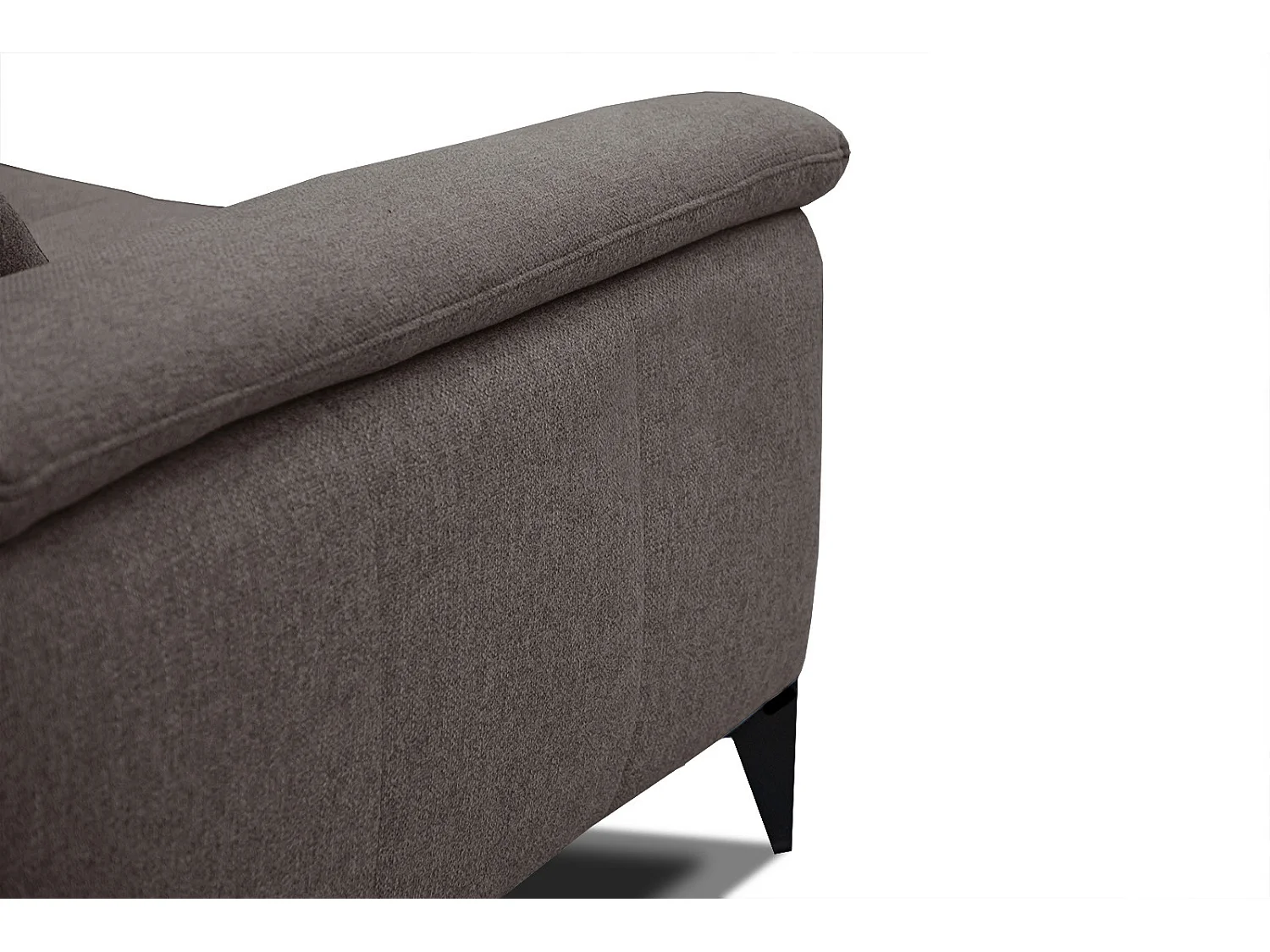MATERA Sofa 3-Sitzer mit verstellbare Kopfstützen, dunkelbraun
