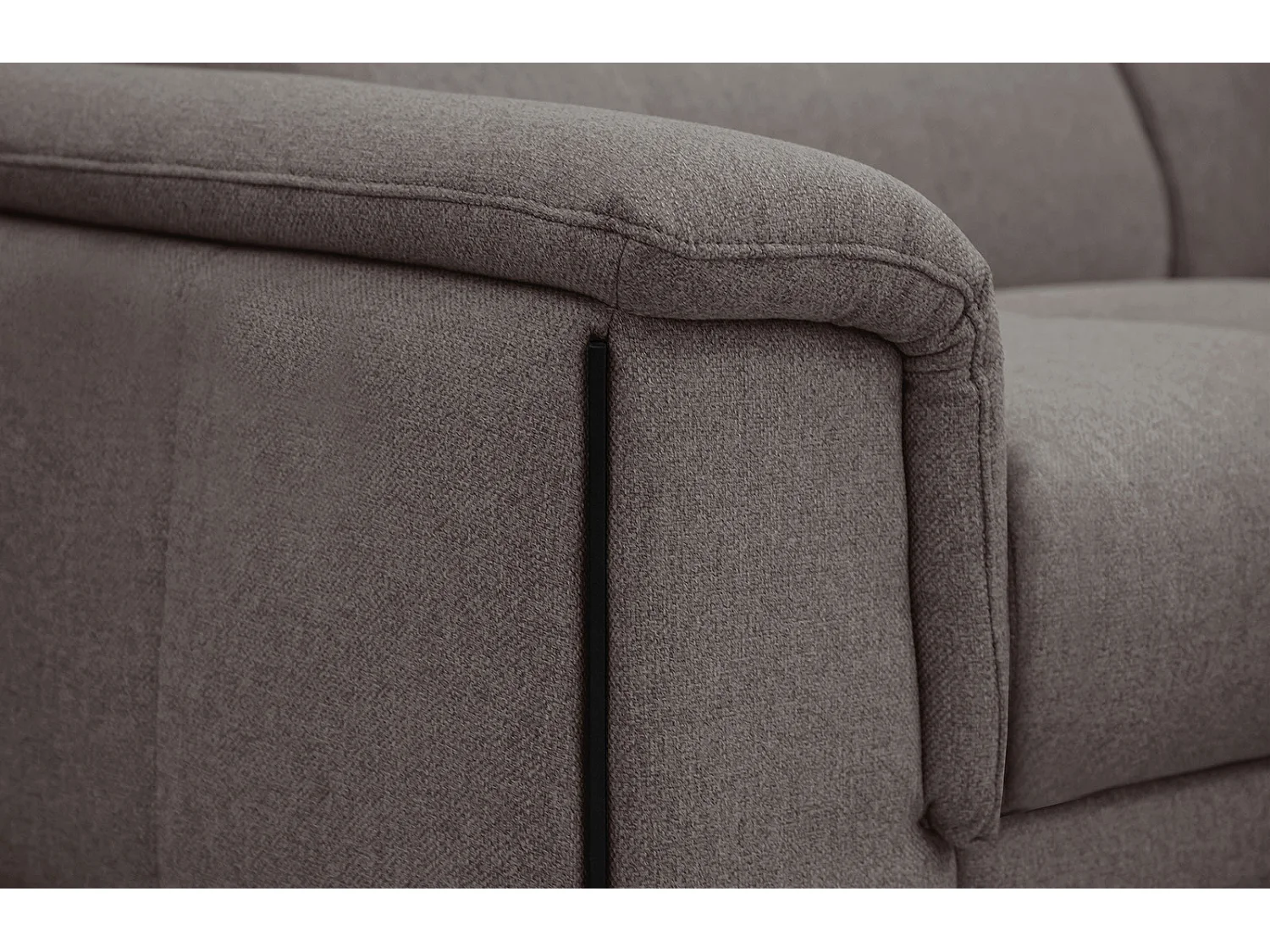 MATERA Sofa 3-Sitzer mit verstellbare Kopfstützen, dunkelbraun
