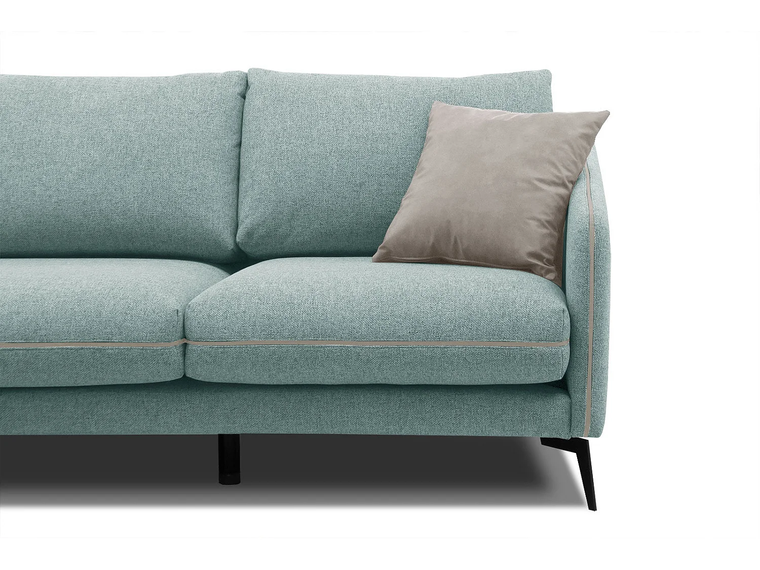 SOGEL Ecksofa 4-Sitzer links, minzegrün