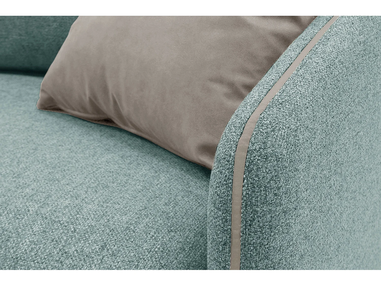 SOGEL Ecksofa 4-Sitzer links, minzegrün