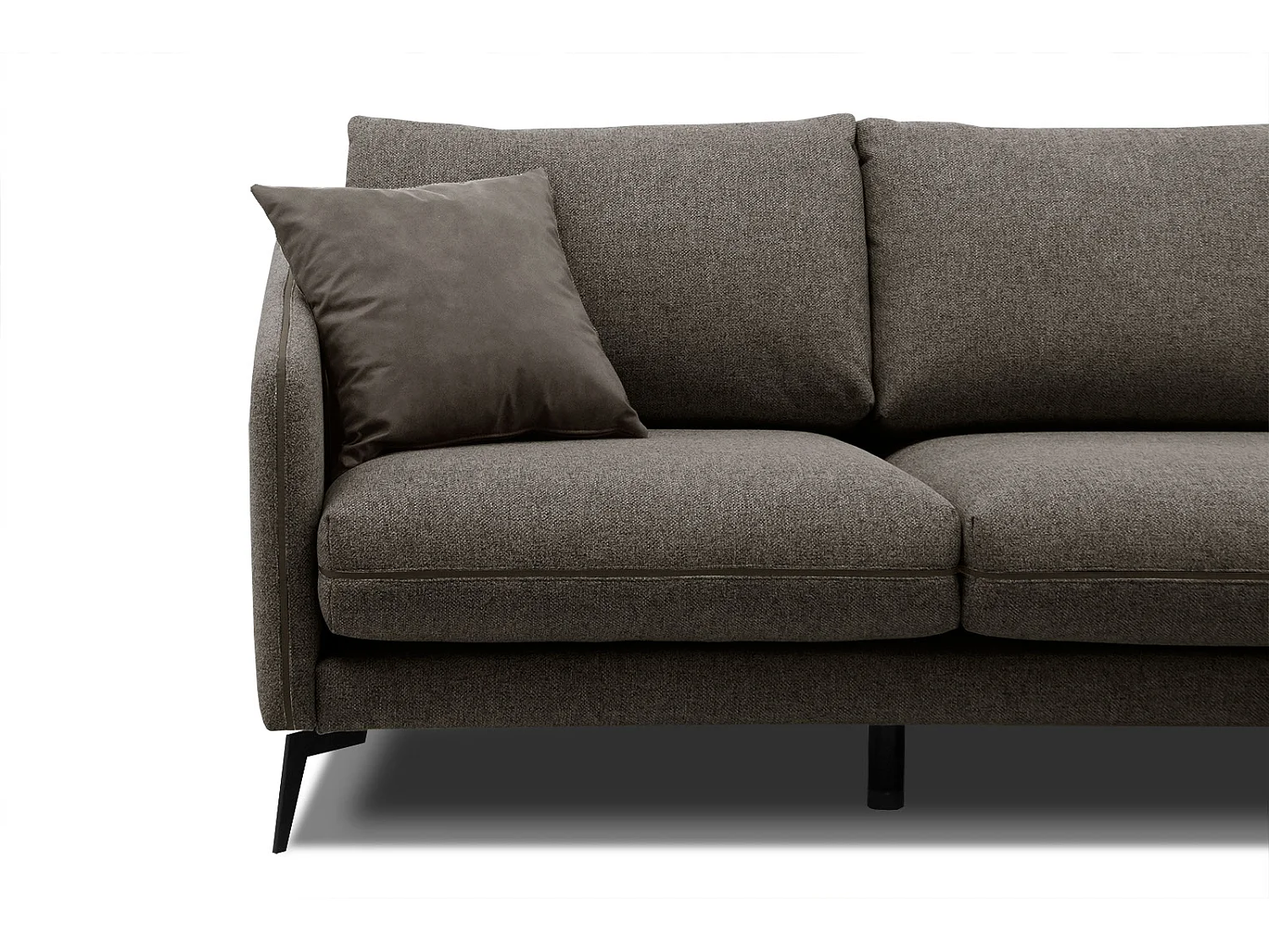 SOGEL Ecksofa 4-Sitzer rechts, dunkelbraun