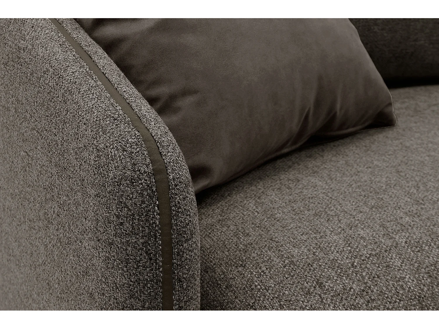 SOGEL Ecksofa 4-Sitzer rechts, dunkelbraun