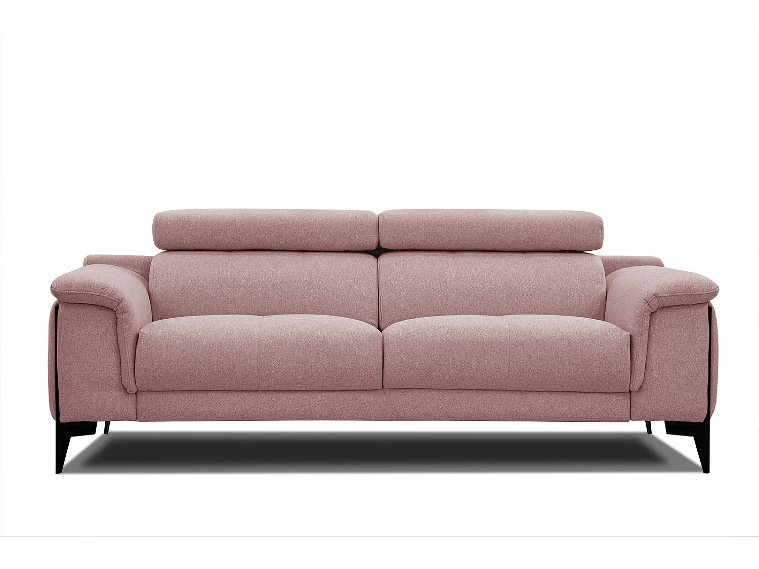 MATERA Sofa 3-Sitzer mit verstellbare Kopfstützen, hellrot