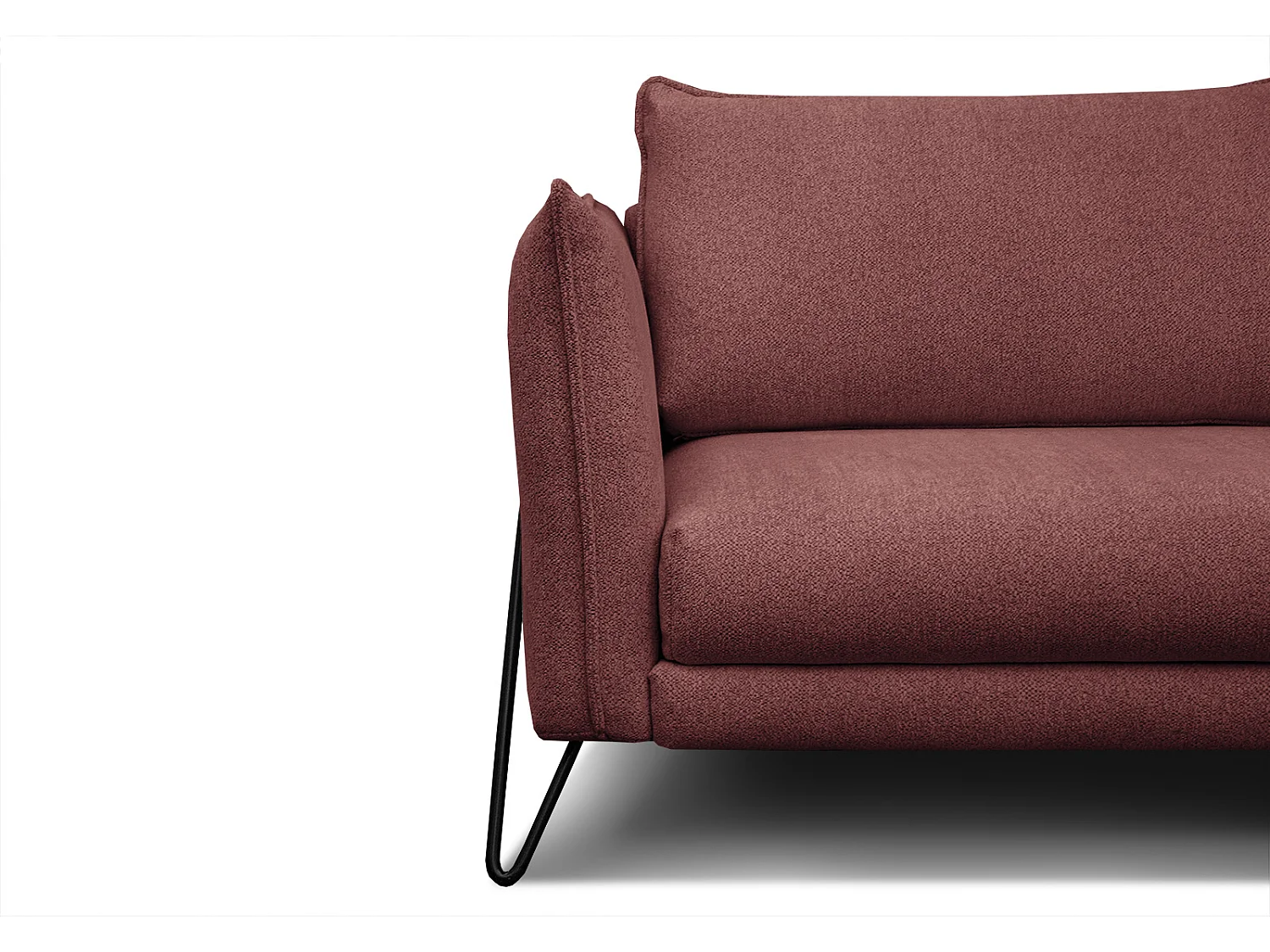 HOSTEN Sofa 3-Sitzer, bordeaux