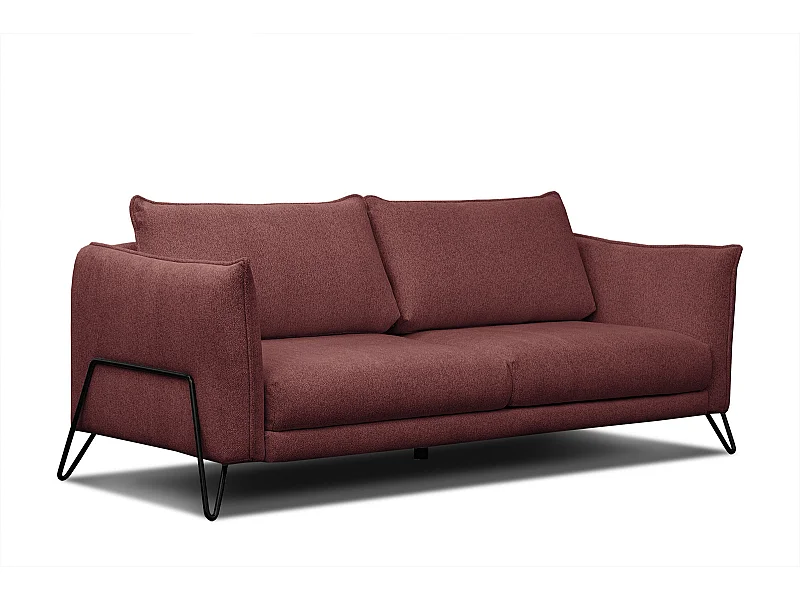 HOSTEN Sofa 3-Sitzer, bordeaux