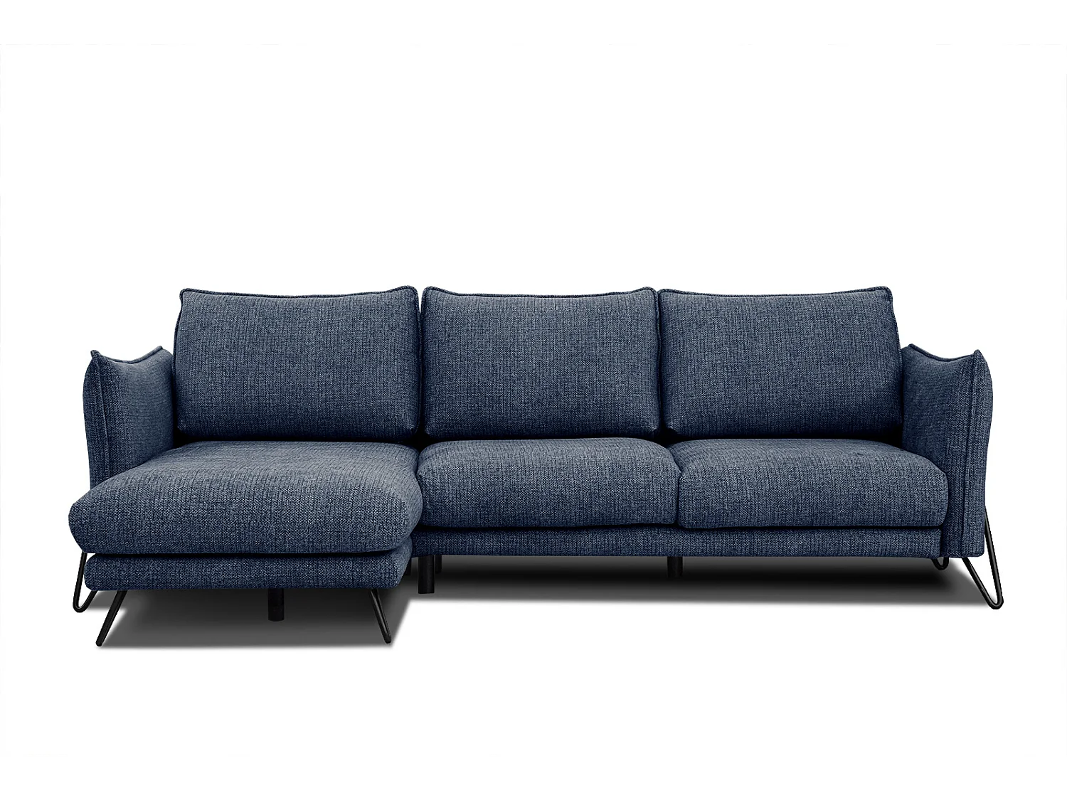 HOSTEN Ecksofa 4-Sitzer links, marineblau