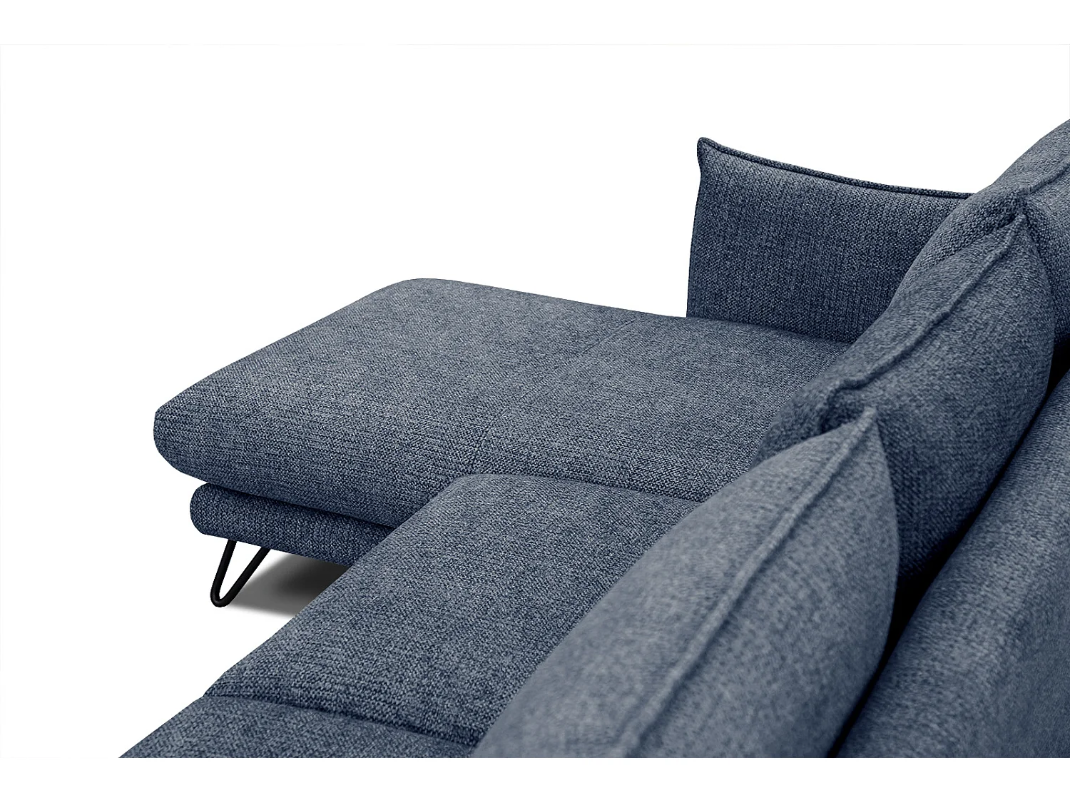 HOSTEN Ecksofa 4-Sitzer links, marineblau