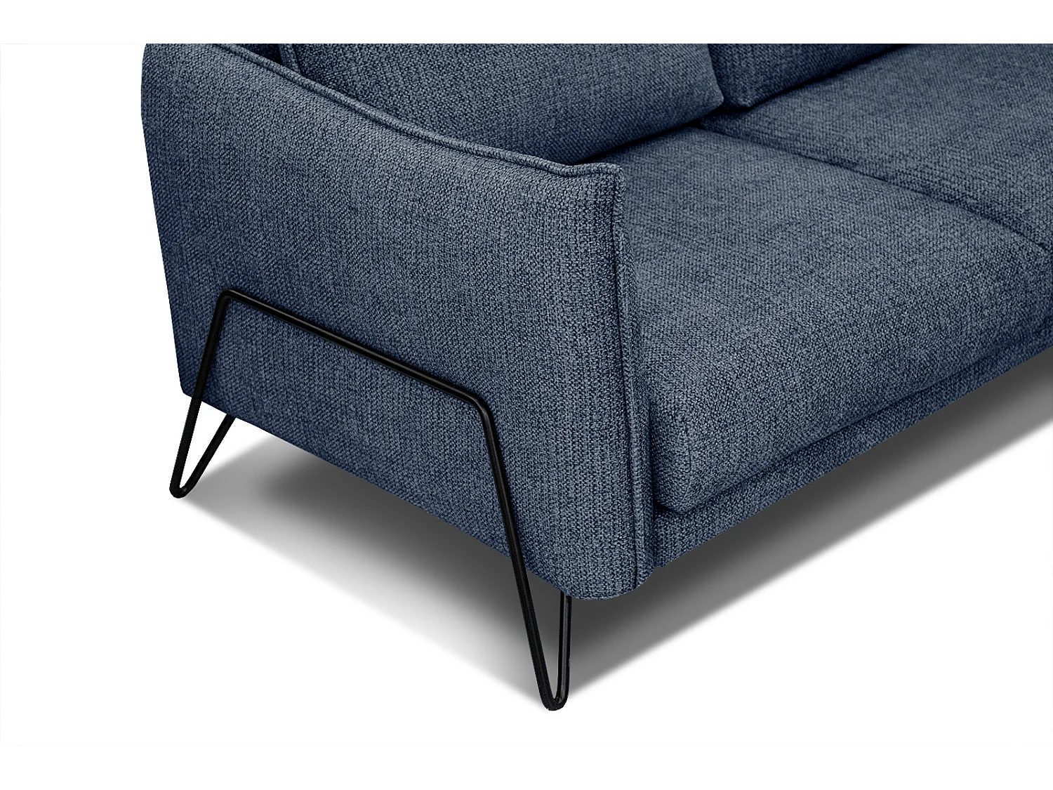 HOSTEN Ecksofa 4-Sitzer links, marineblau