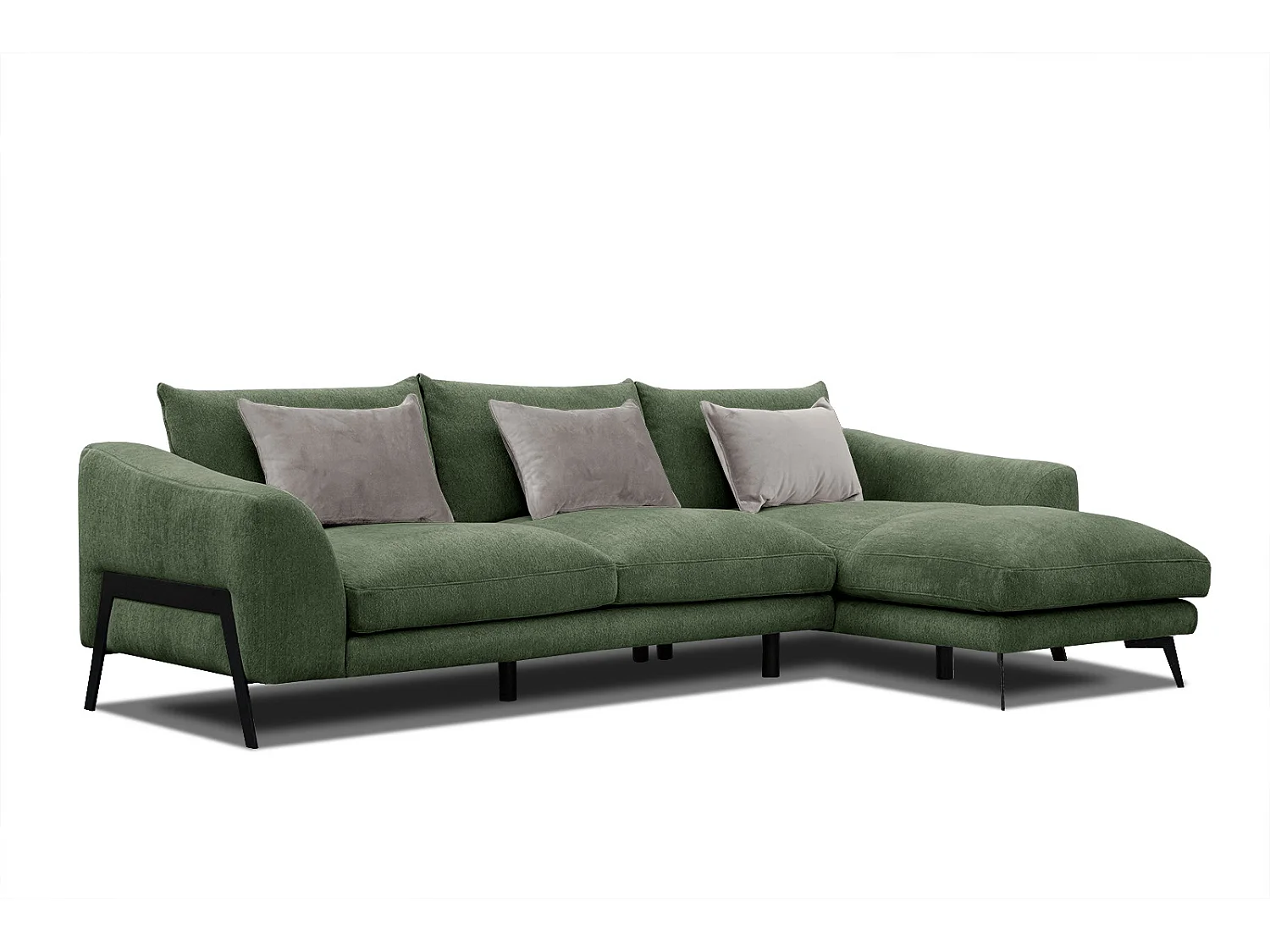 WINTER Ecksofa 4-Sitzer rechts, dunkelgrün