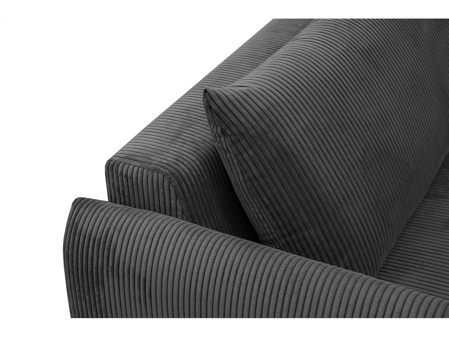 TAUER Ecksofa 5-Sitzer, dunkelgrau