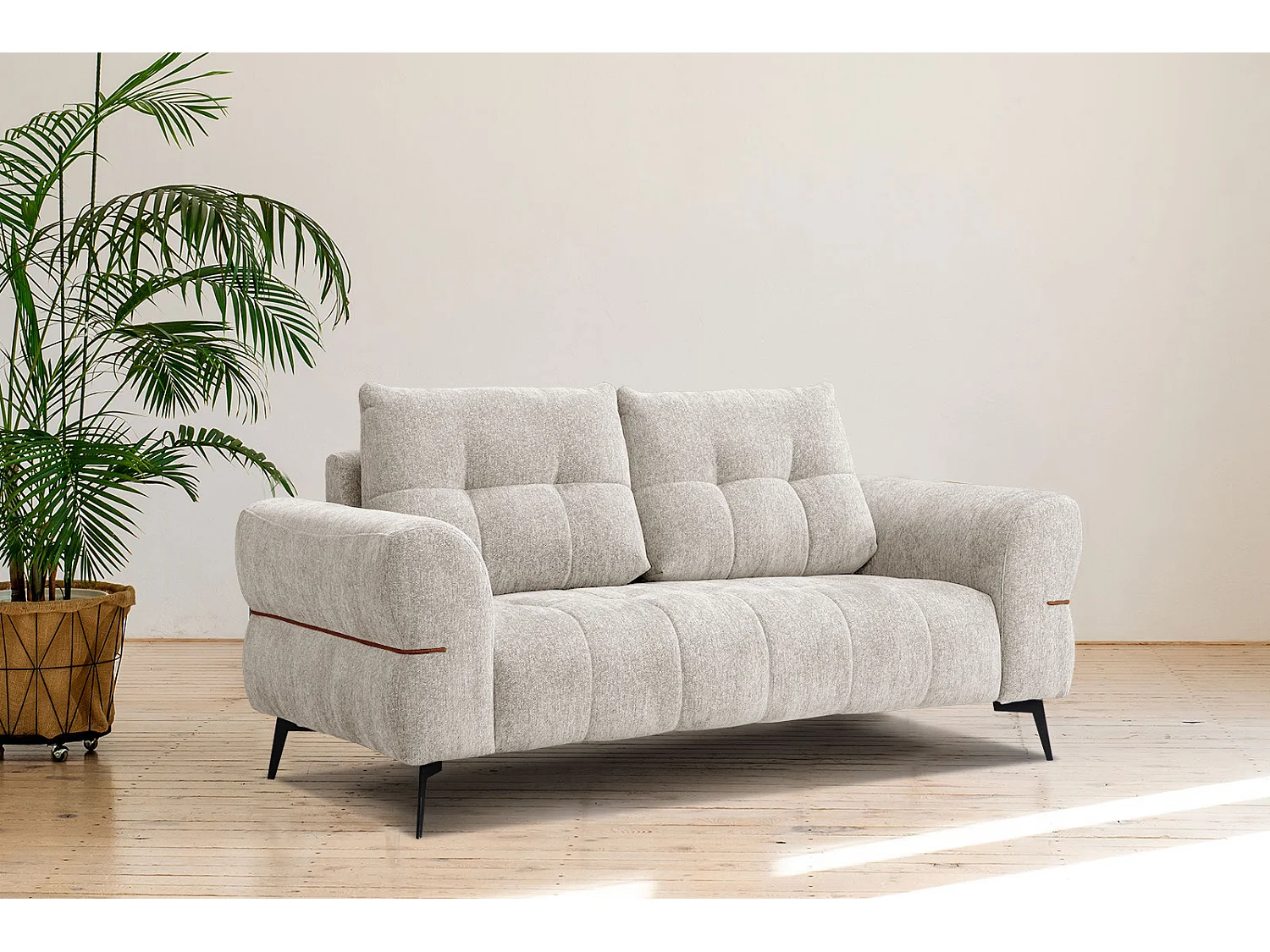 SALVINI Sofa 2,5-Sitzer, ecru