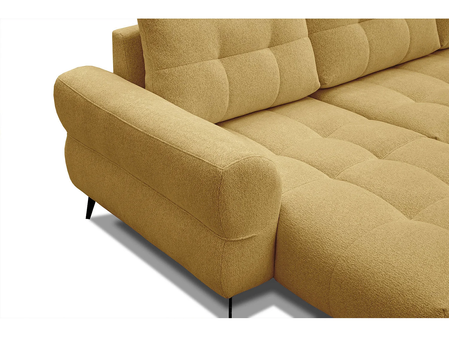 SALVINI Ecksofa 4-Sitzer links, senfgelb