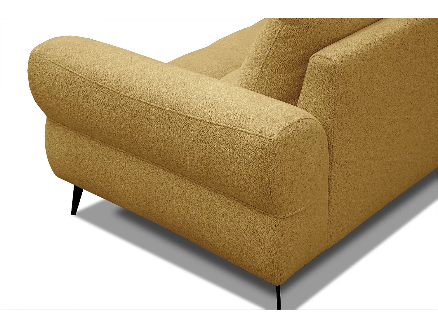 SALVINI Ecksofa 4-Sitzer links, senfgelb