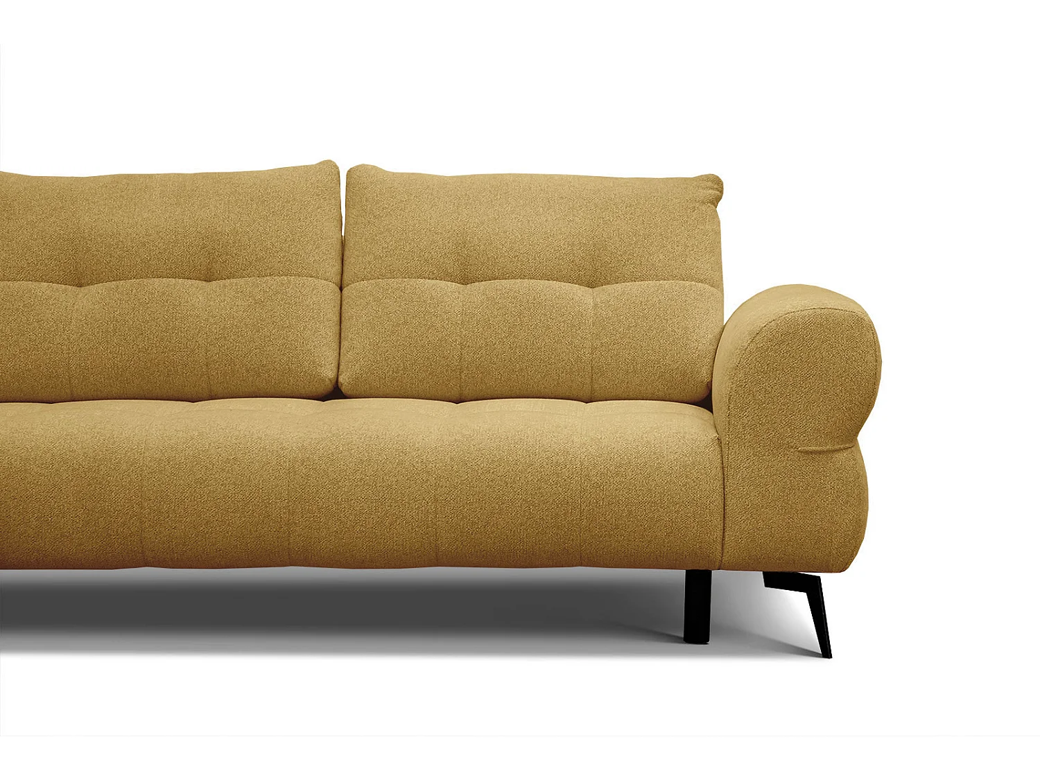 SALVINI Ecksofa 4-Sitzer links, senfgelb