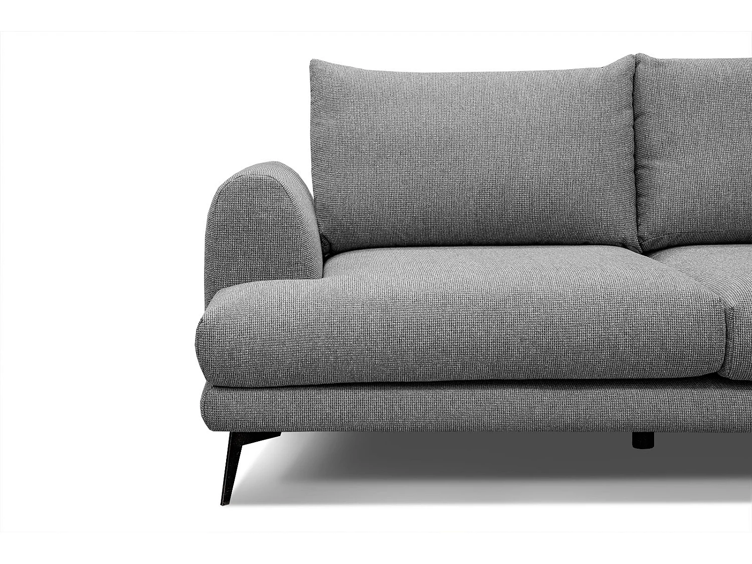 ADRIA Ecksofa 4-Sitzer rechts, grau