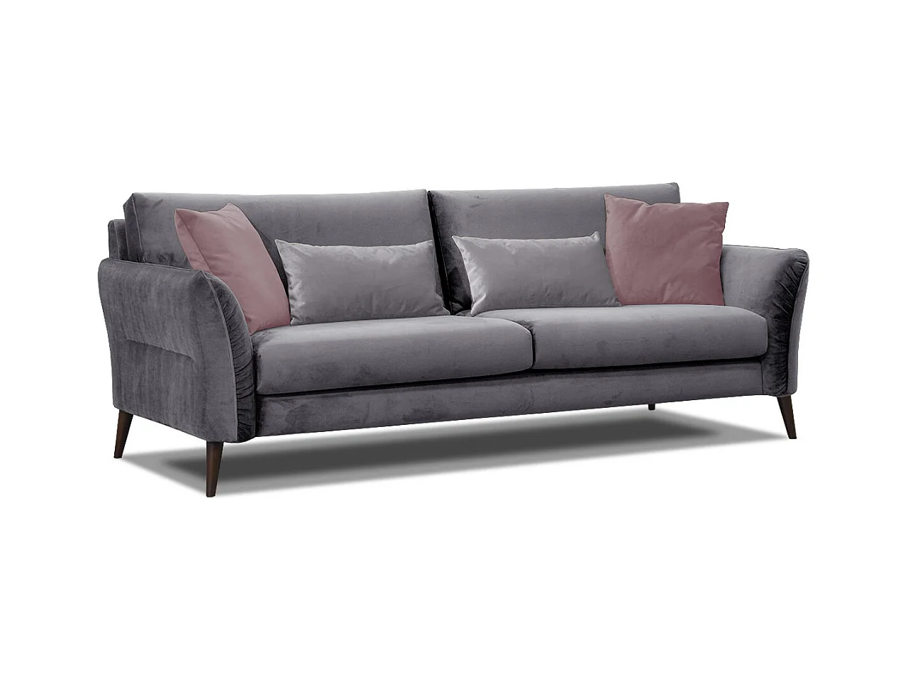 CANAPE FIGARI 3 places tissu gris mouve