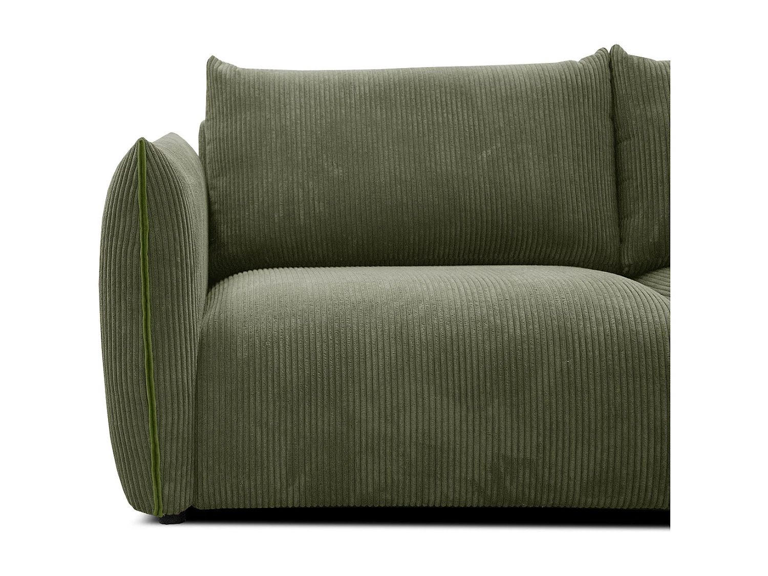 TAUER Ecksofa 5-Sitzer rechts, olive