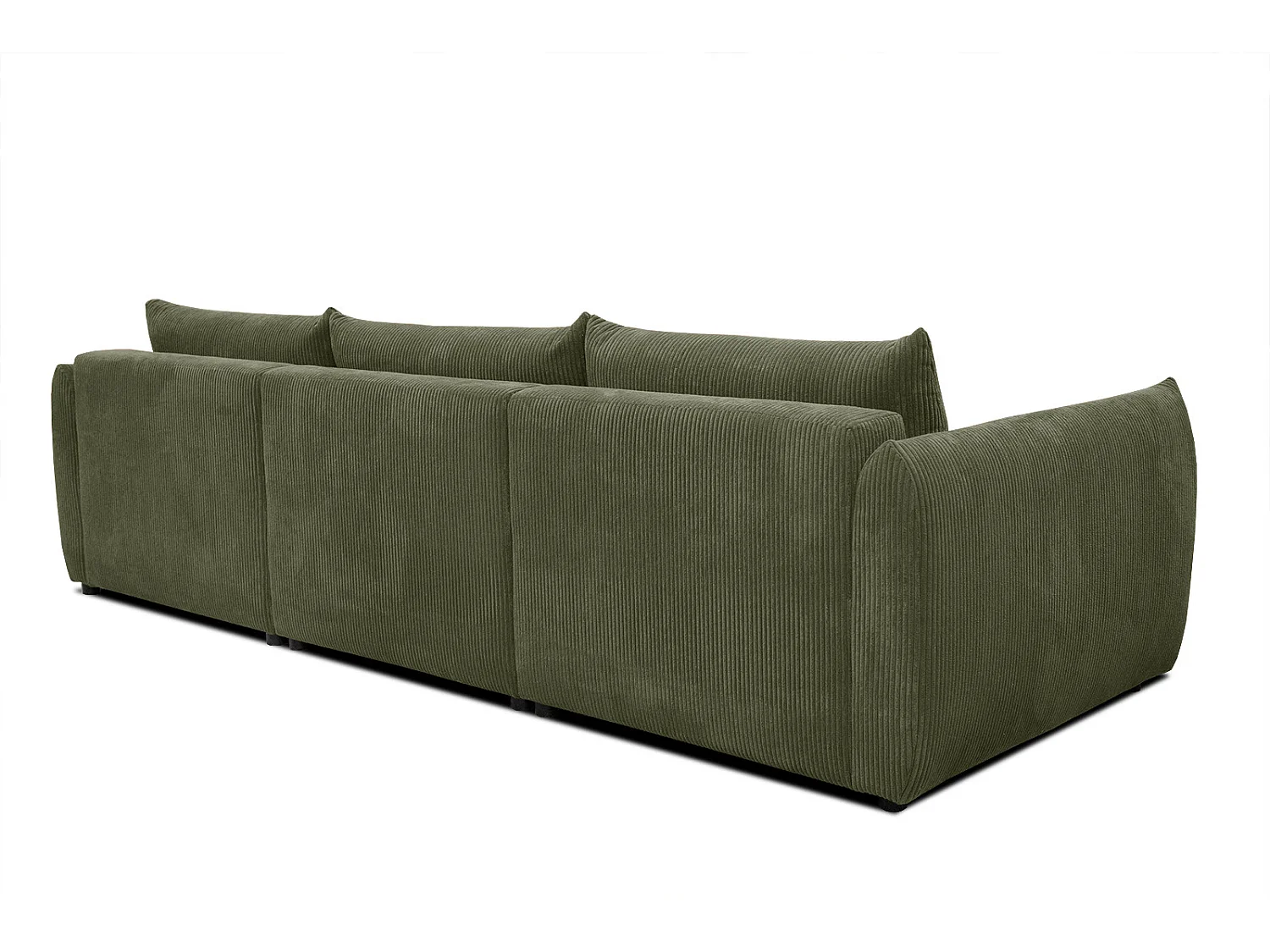 TAUER Ecksofa 5-Sitzer rechts, olive