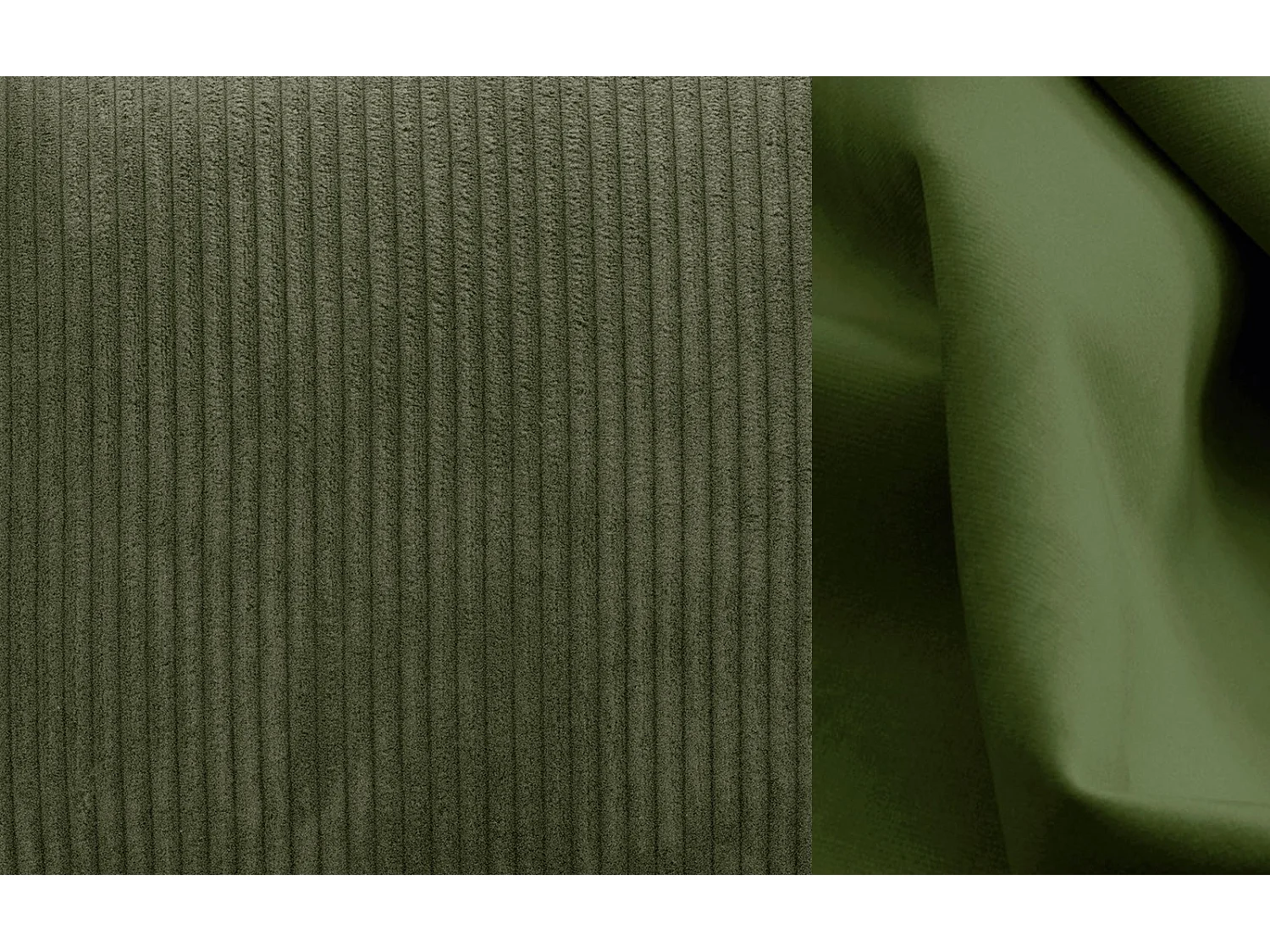 TAUER Ecksofa 5-Sitzer rechts, olive