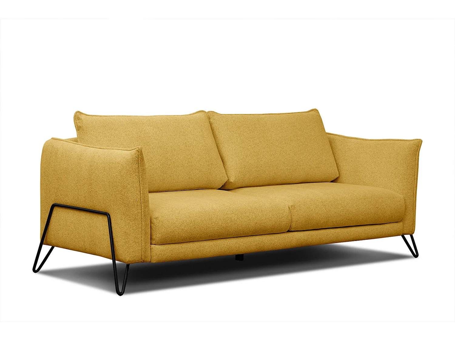 HOSTEN Sofa 3-Sitzer, senfgelb