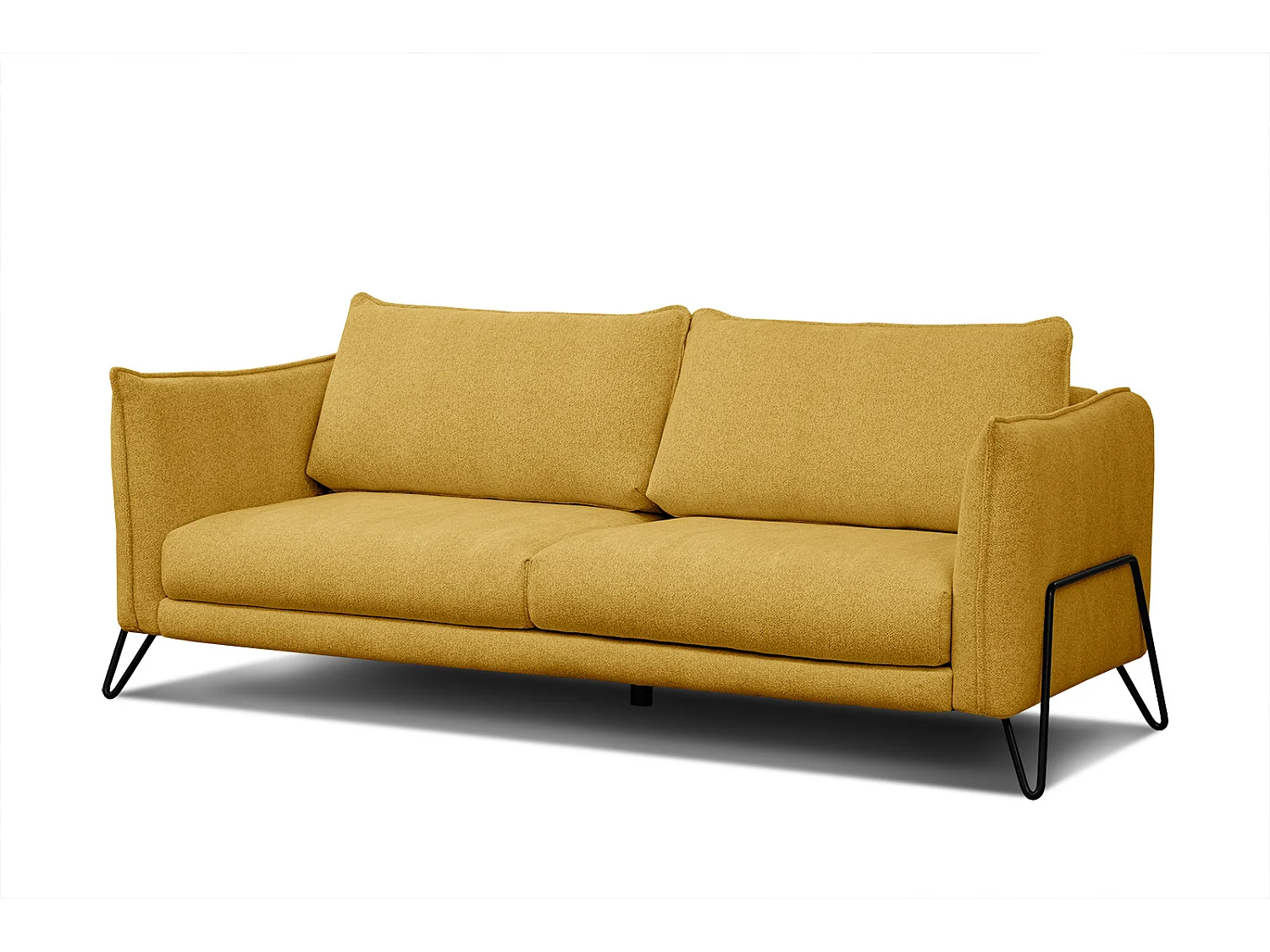 HOSTEN Sofa 3-Sitzer, senfgelb