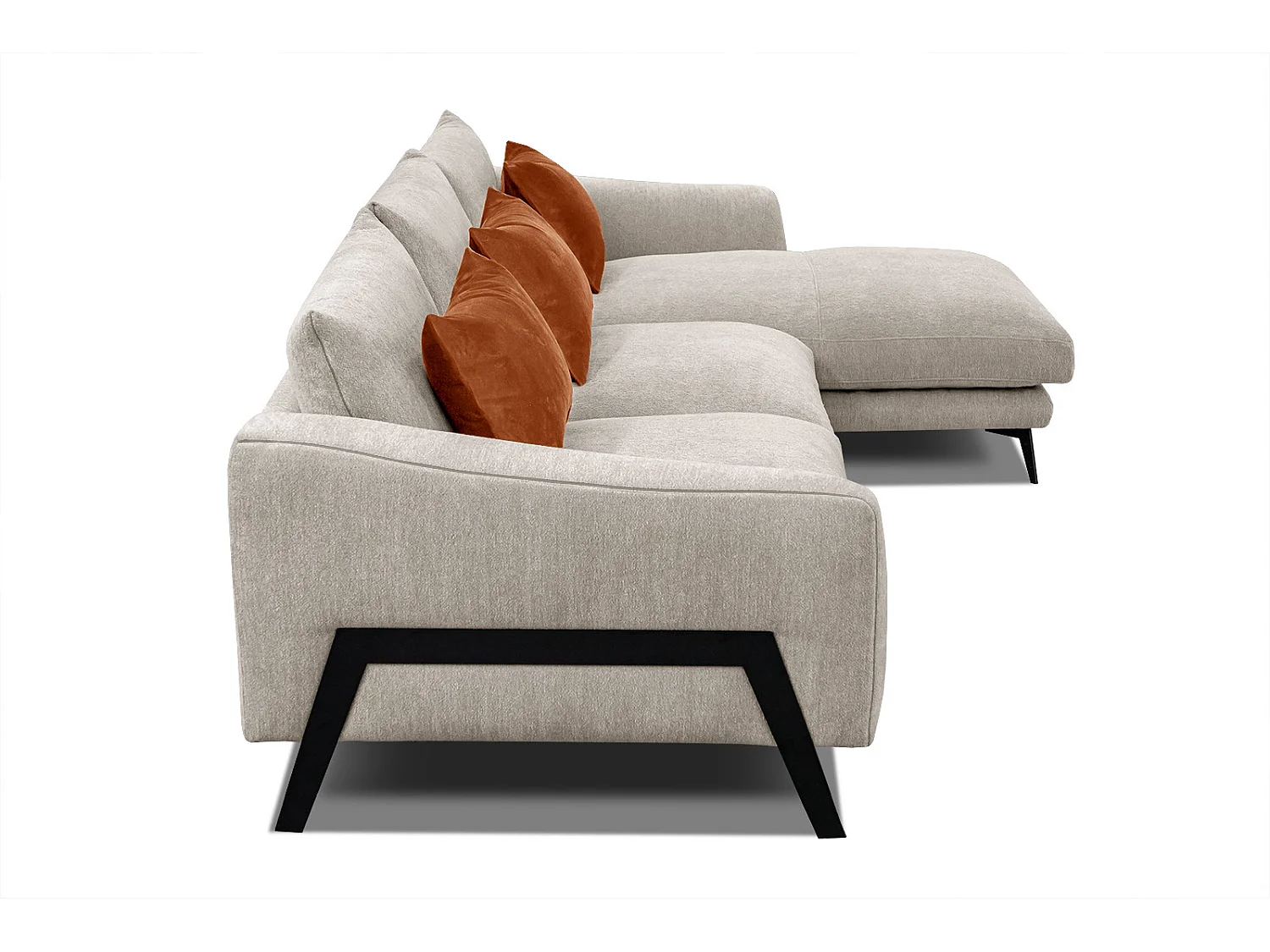 WINTER Ecksofa 4-Sitzer rechts, ecru