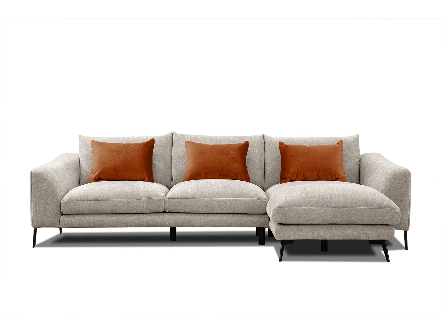 WINTER Ecksofa 4-Sitzer rechts, ecru