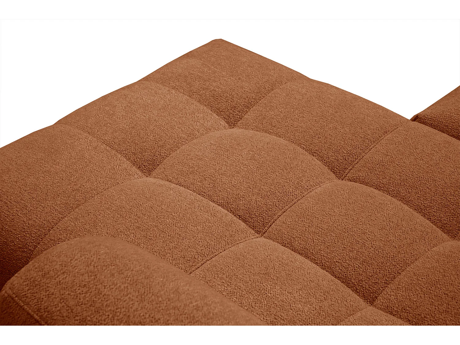 SALVINI Ecksofa 4-Sitzer rechts, dunkelorange