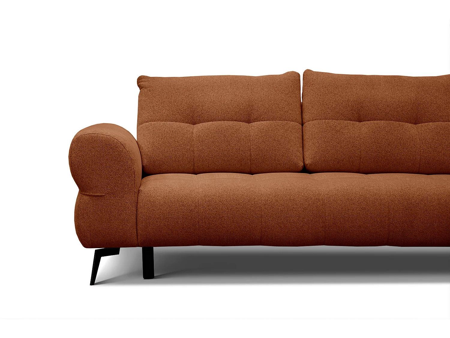 SALVINI Ecksofa 4-Sitzer rechts, dunkelorange